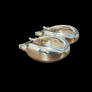 Silver Huggie Style Earrings